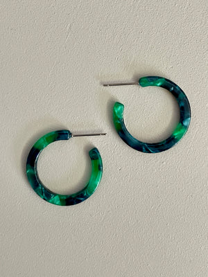 Small Resin Hoop Earrings