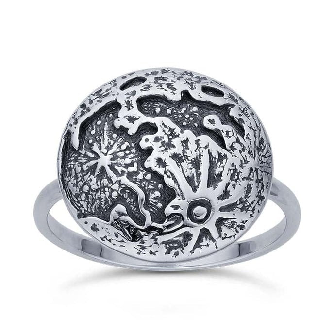 Sterling Silver Surface Of The Moon Ring