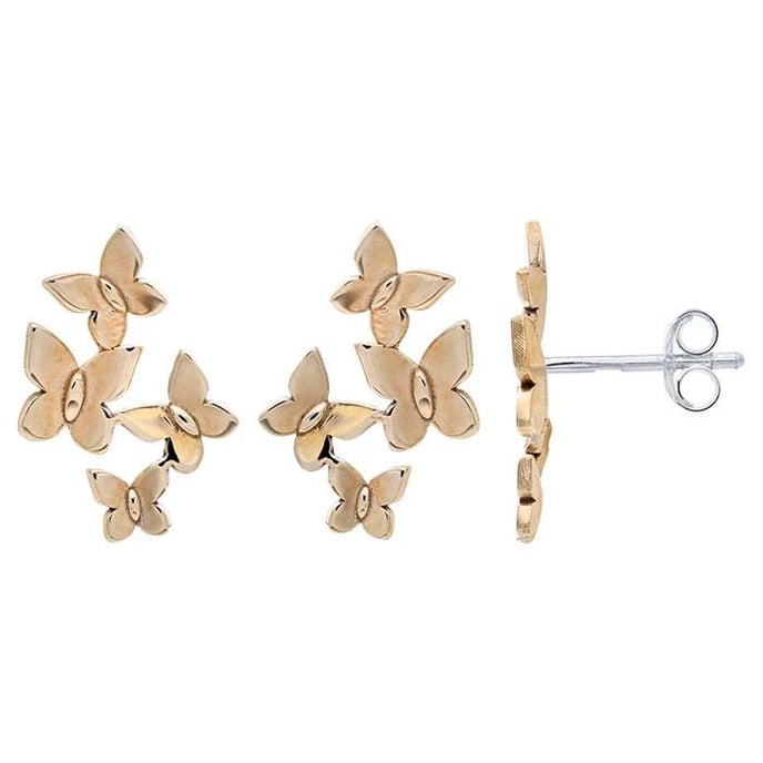 Bronze Butterfly Earrings