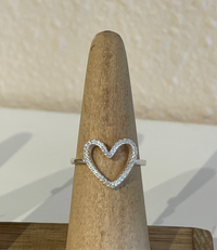 Sterling Silver Heart Ring Bling