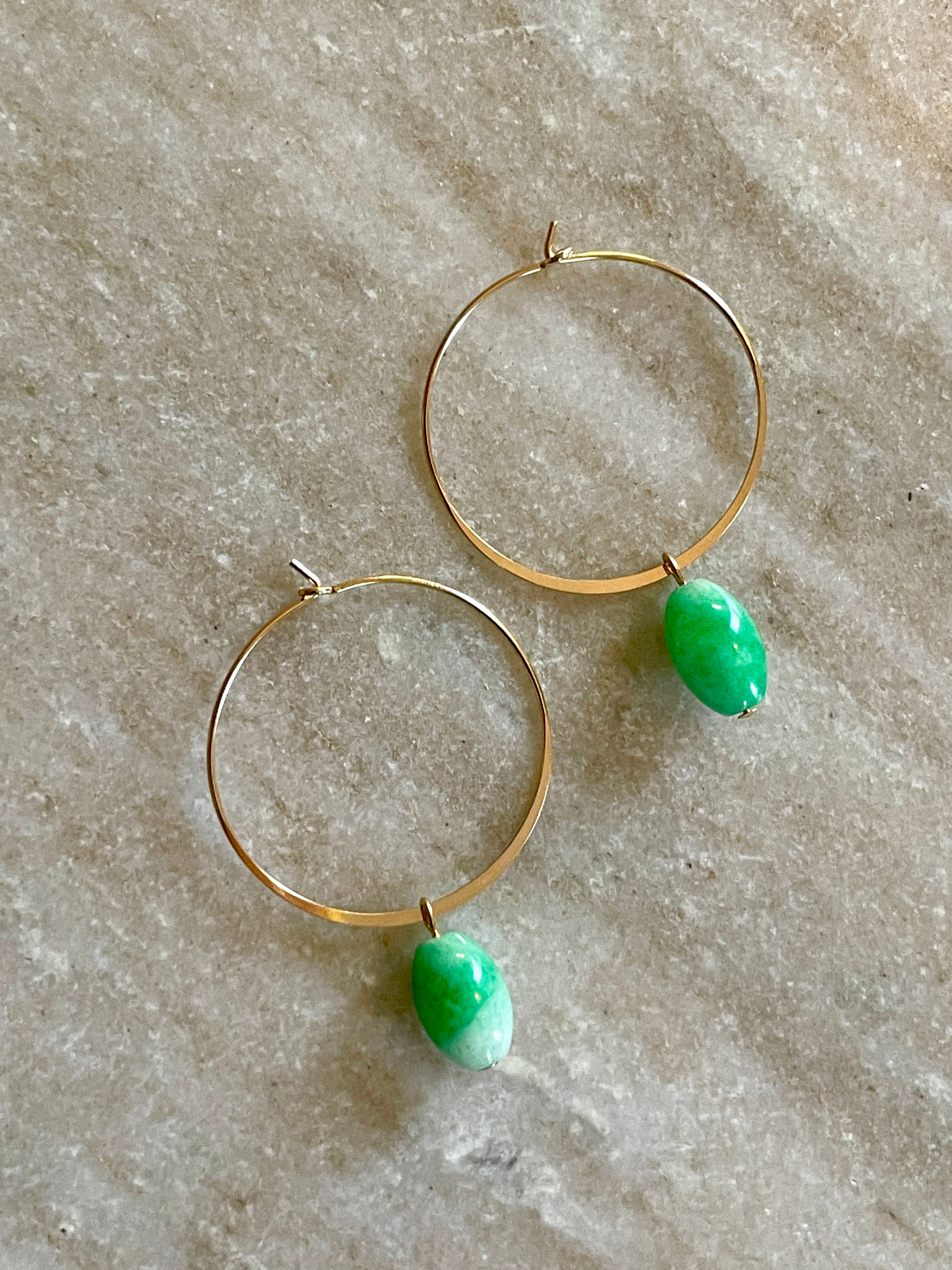 Jade Drop Hoops