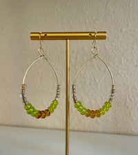 Up-Cycled Vintage Bead Drop Hoops