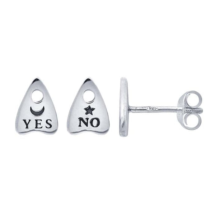 Ouija Board Sterling Silver Post Stud Earrings