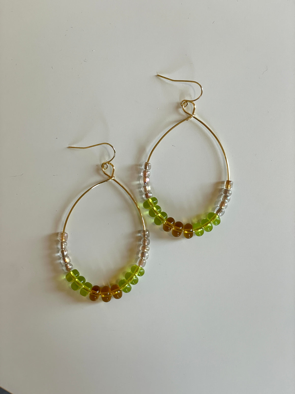 Up-Cycled Vintage Bead Drop Hoops