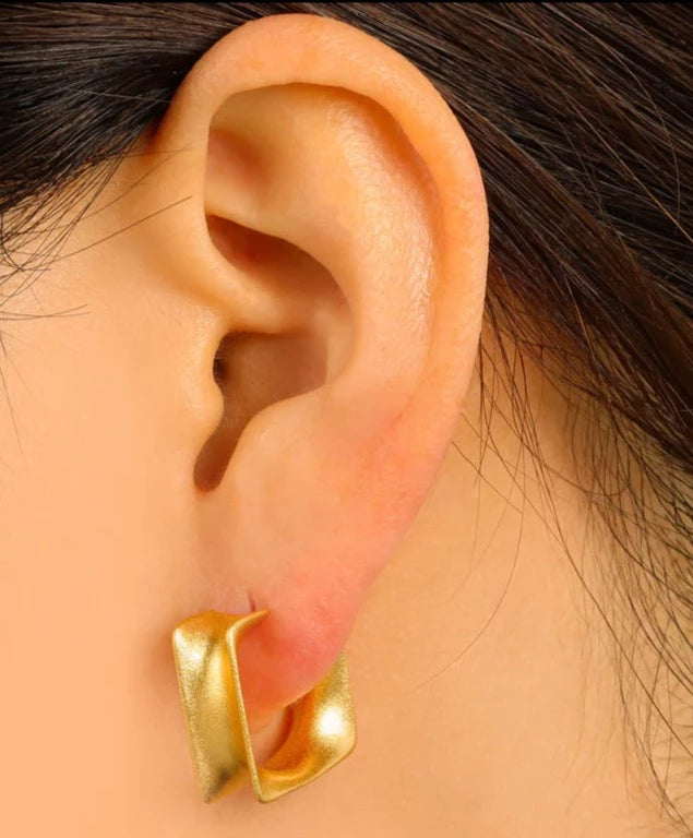 Flipkart.com - Buy A2S2 Square Hoop earrings For women Gold color trendy  accessories ?????? hot 2020 Alloy Hoop Earring Online at Best Prices in  India